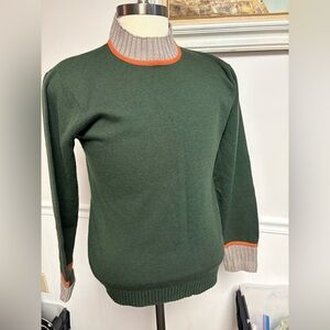 Vintage Australian Men’s Knit Sweater 100% Wool Pullover Preppy Mockneck SzM